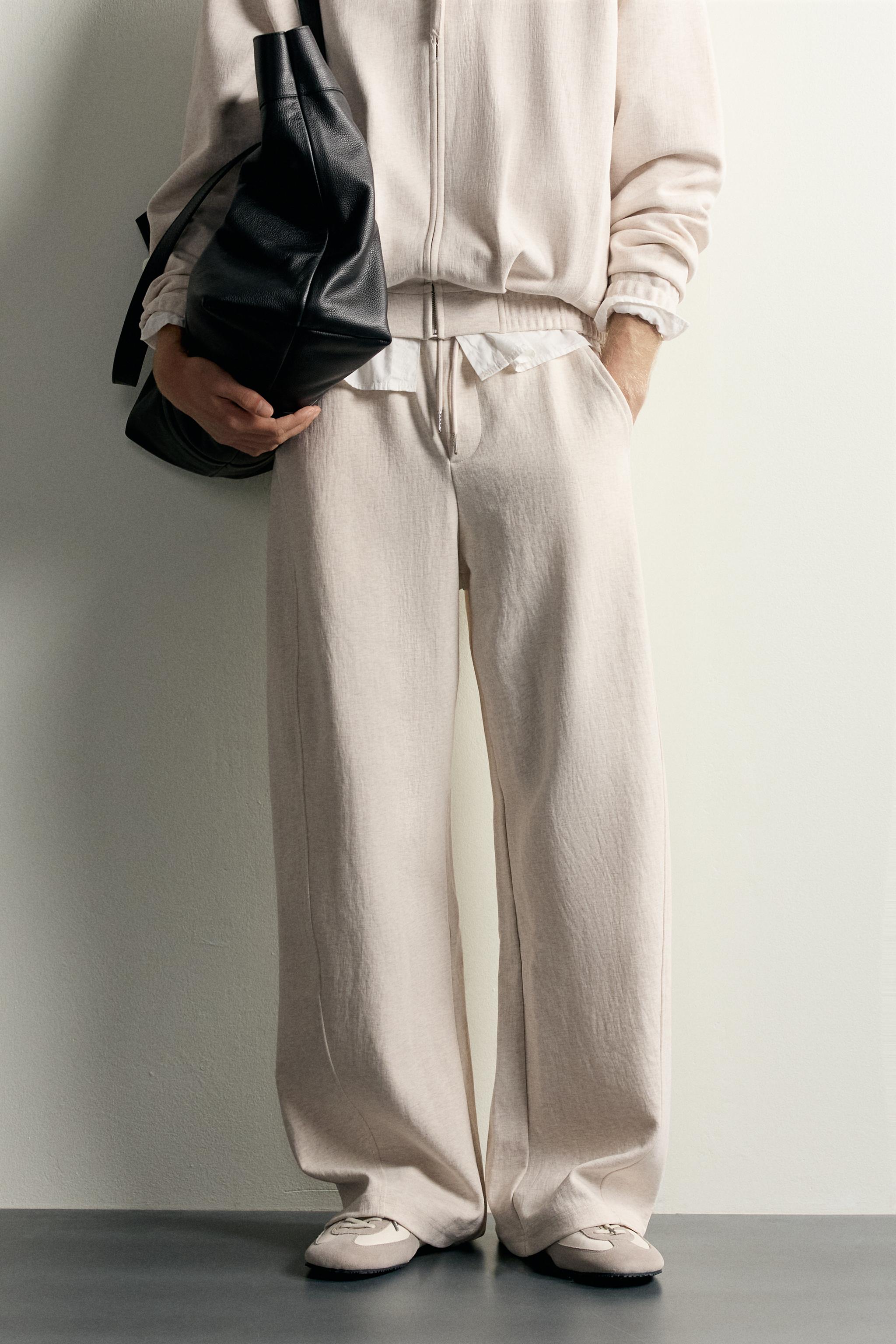 TEXTURED BALLOON-FIT TROUSERS