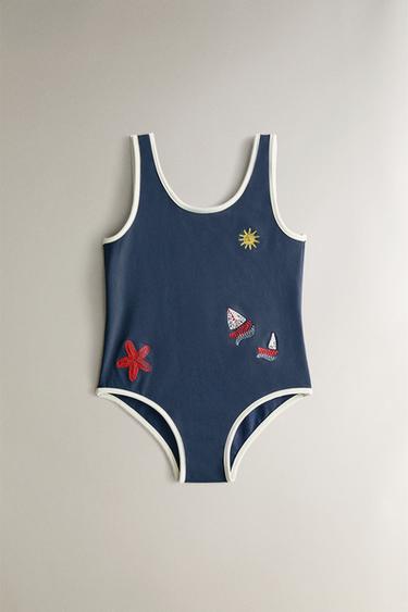 MAILLOT DE BAIN ENFANT MER - Bleu marine de Zara - Image 0