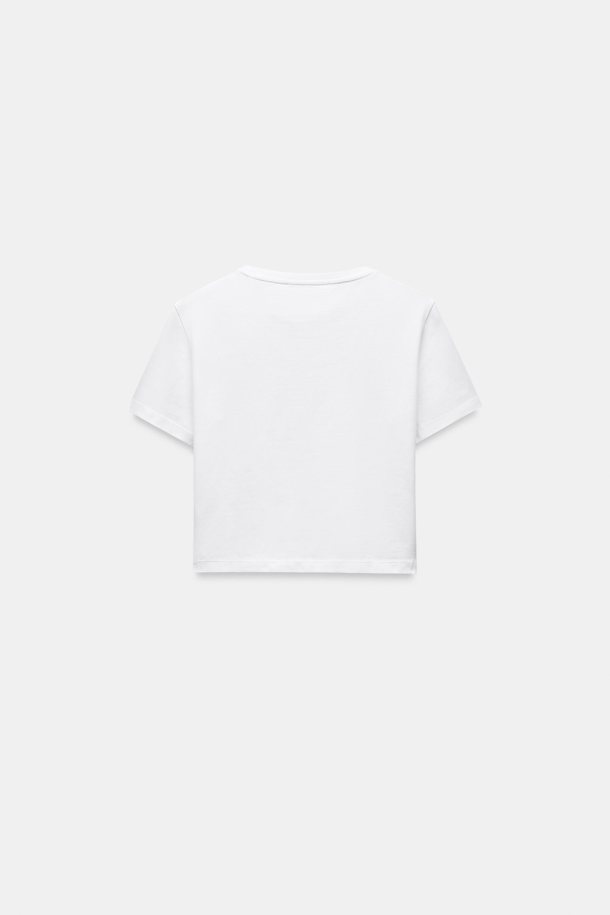 KISA KOLLU CROP T-SHIRT - Görsel 2