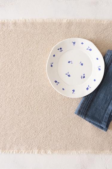 Zara RUSTIC LINEN PLACEMAT - Light beige