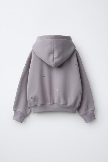 STUDDED STAR HOODIE — dirty-mauve 2