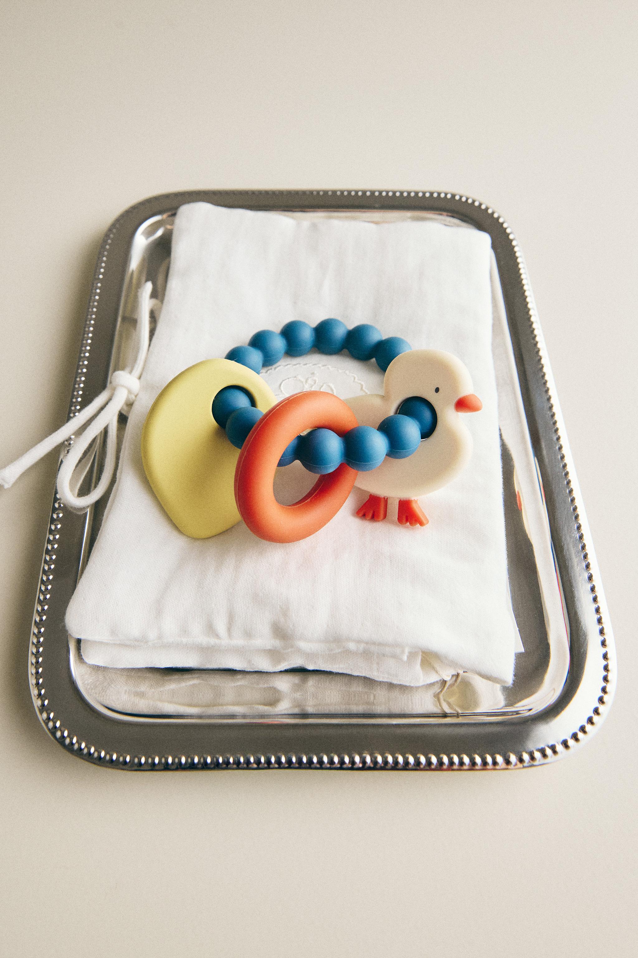 CHILDREN’S SILICONE CHICK TEETHER — Blue