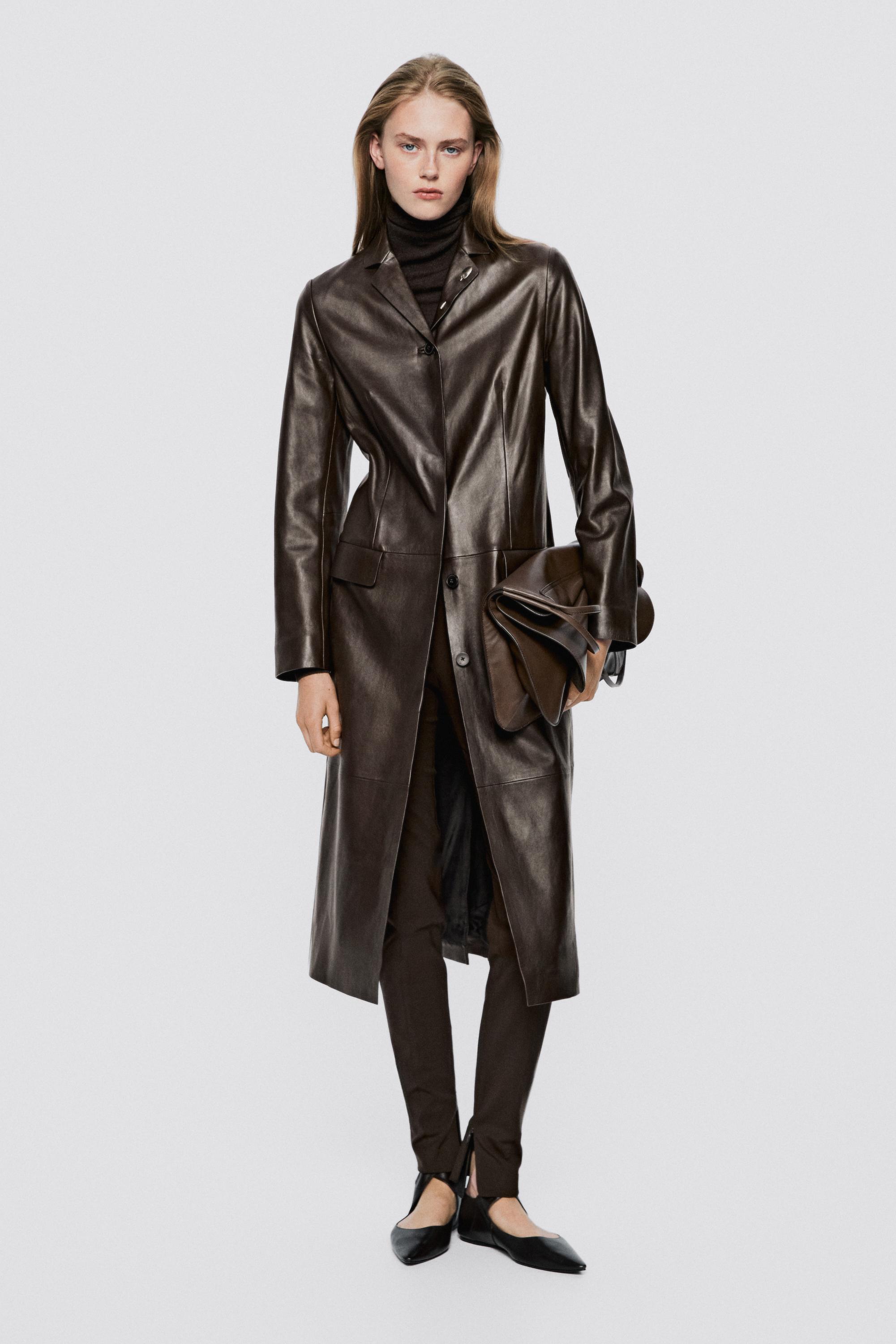 Long fitted leather coat - LIMITED EDITION
