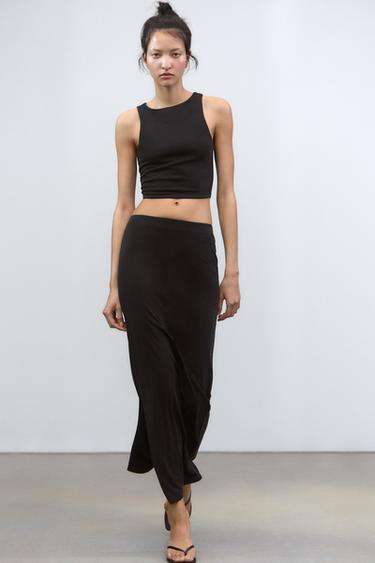SLEEVELESS CROP TOP - Black by Zara