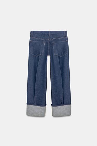 ZW COLLECTION SELVEDGE LOW-RISE JEANS - Blue by Zara - Image 5