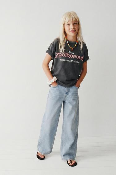 CAMISETA EFECTO LAVADO ZOOTRÓPOLIS © DISNEY - Gris antracita de Zara