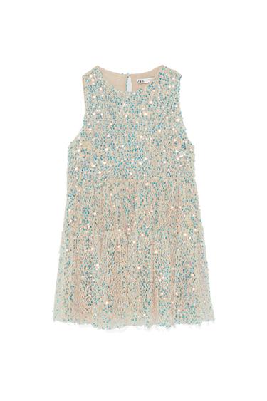 LIMITED EDITION RUFFLED SEQUIN DRESS