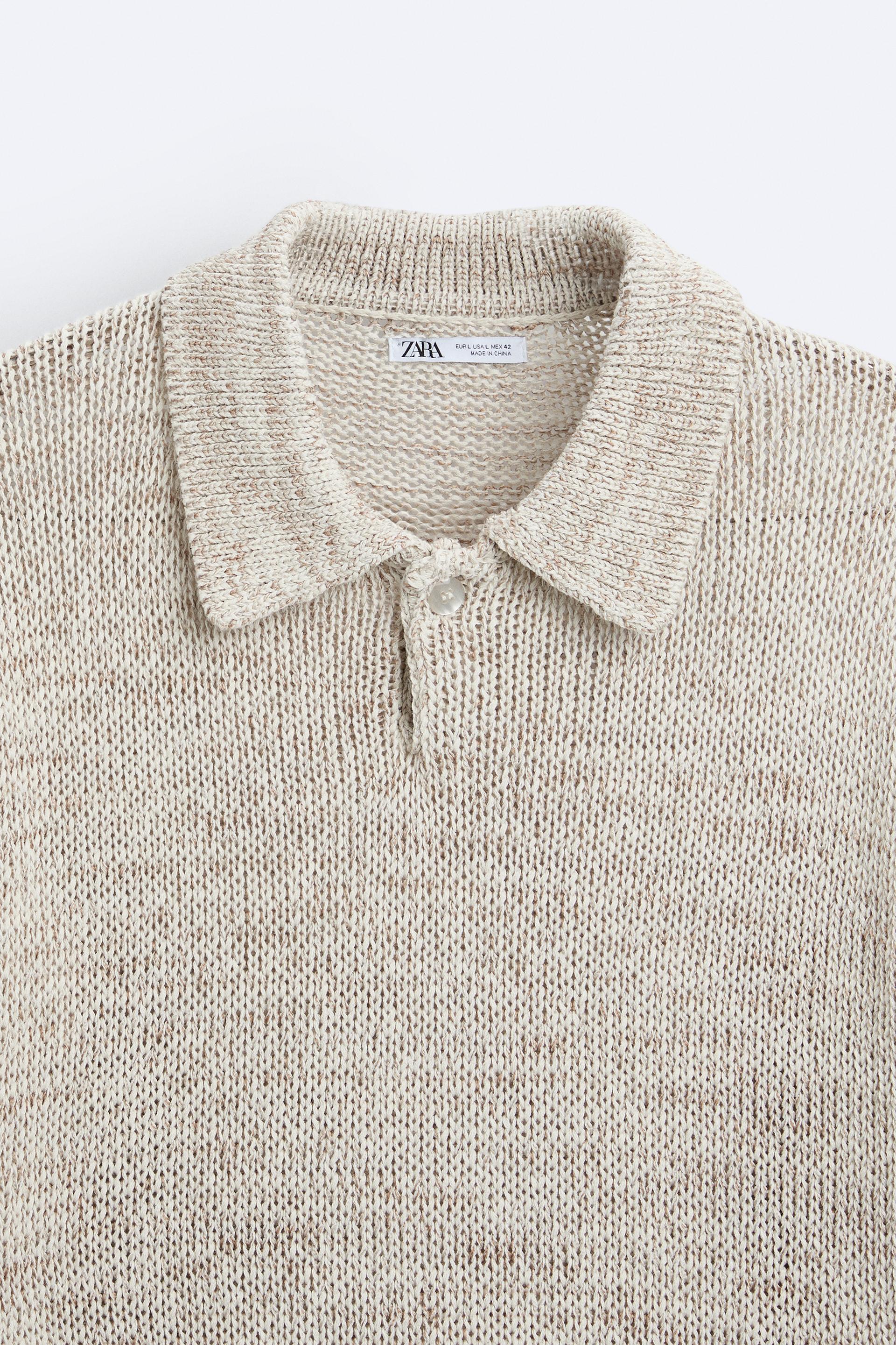 Zara RIBBED KNIT POLO  Halifax Shopping Centre