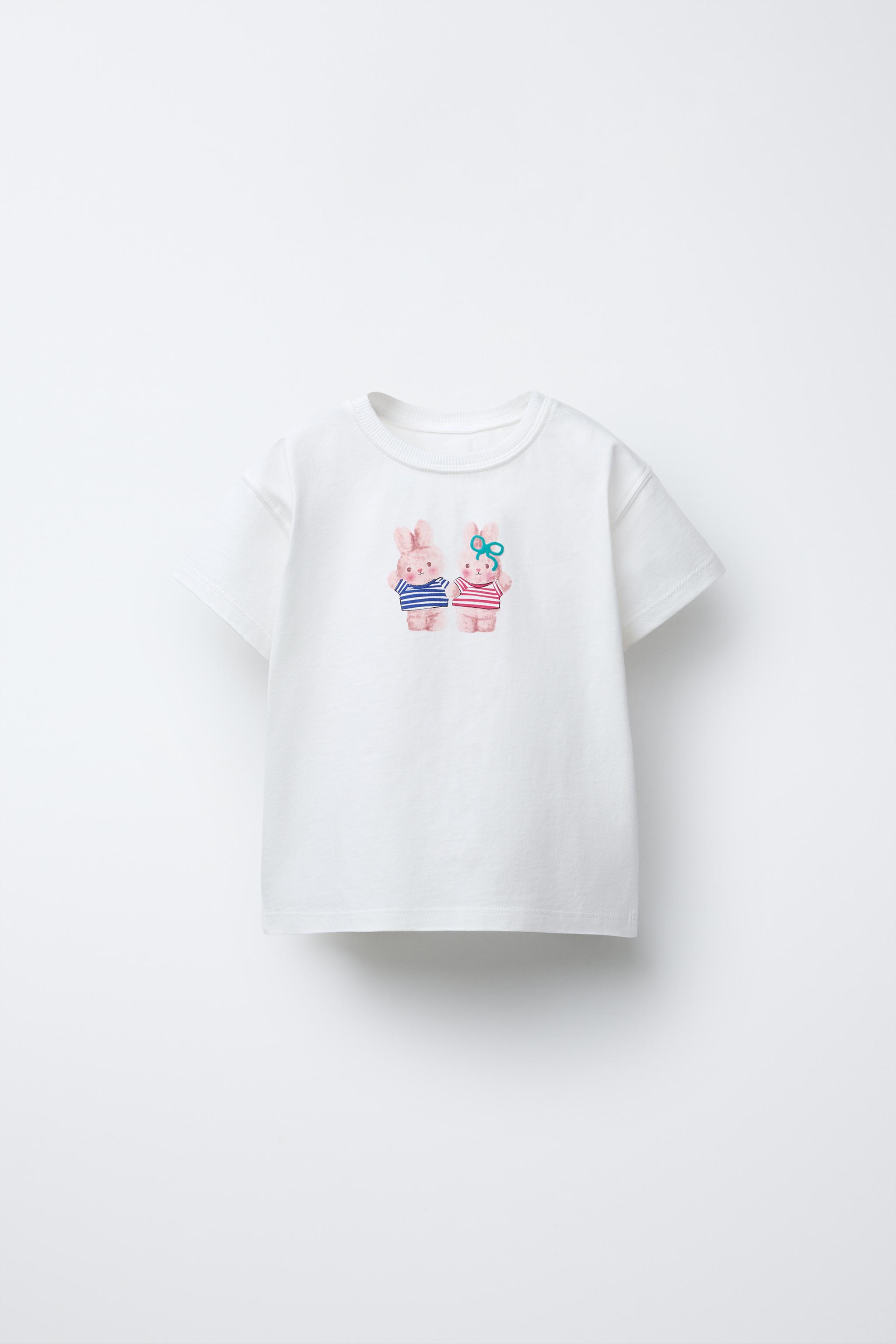 T-SHIRT WITH RAISED PRINT - Oyster-white | ZARA United States