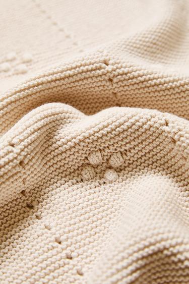 OPENWORK COTTON BABY BLANKET - Pink by Zara - Image 2