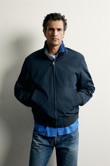 CAZADORA BOMBER REGULAR FIT ACOLCHADA - Marino de Zara