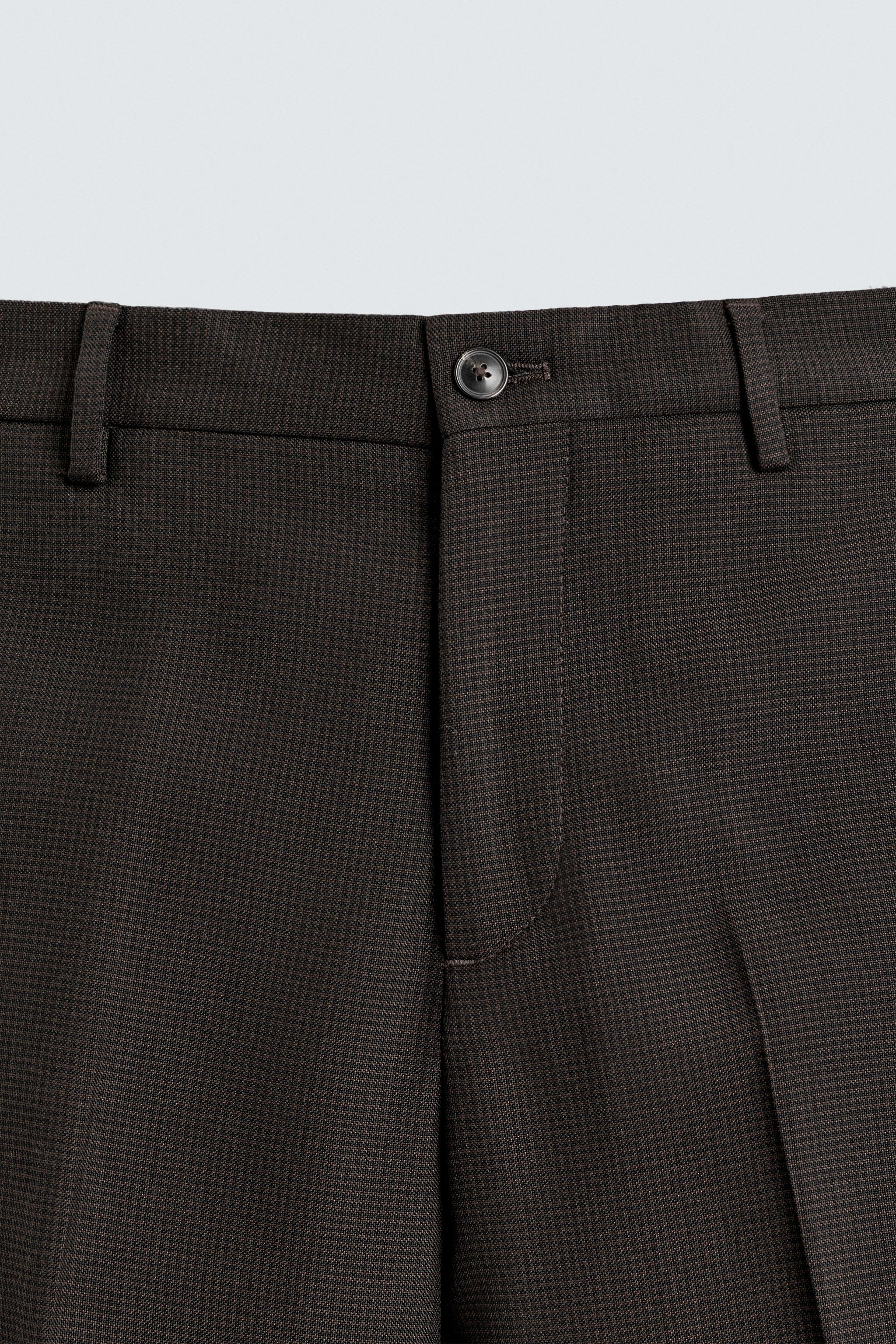 PANTALON DE COSTUME PIED-DE-POULE