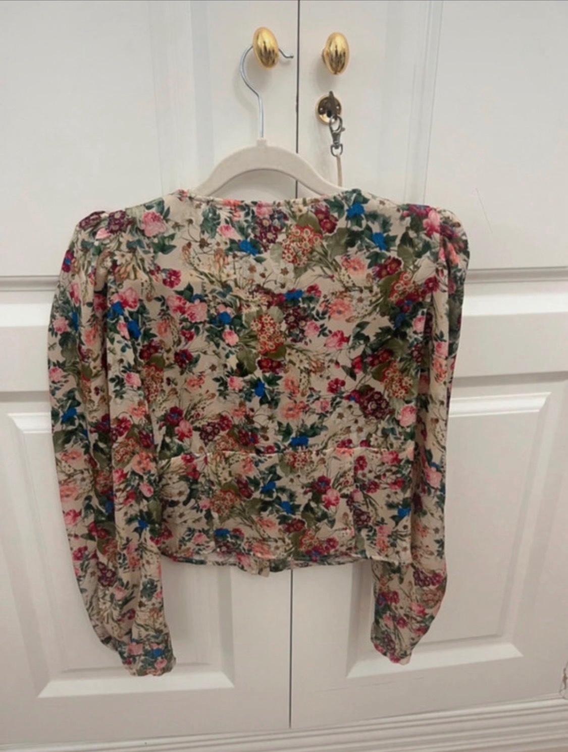 PRINTED VELVET BLOUSE - Image 2