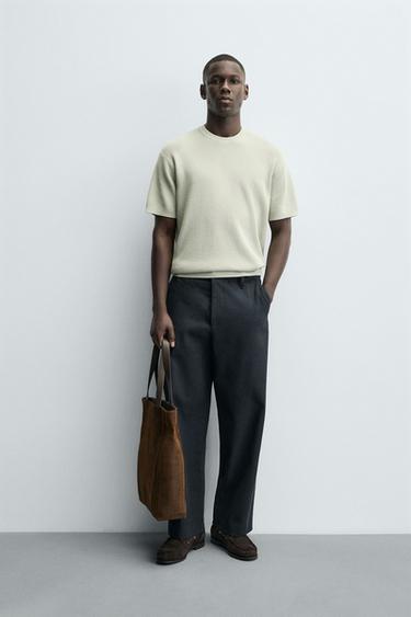 PURL KNIT T-SHIRT - Light green by Zara