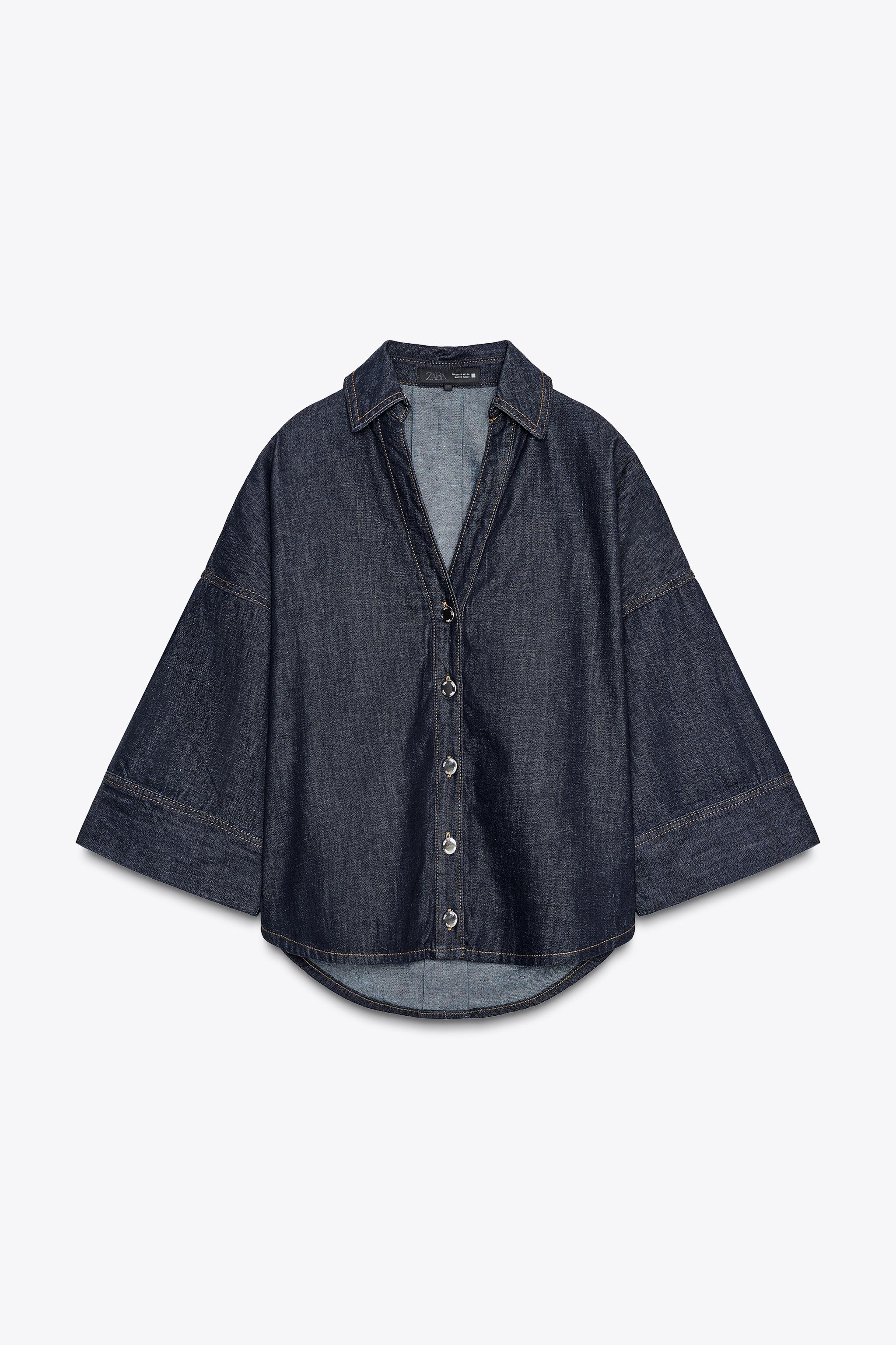 Z1975 ワイドスリーブ デニムシャツ - ブルー | ZARA Japan / 日本