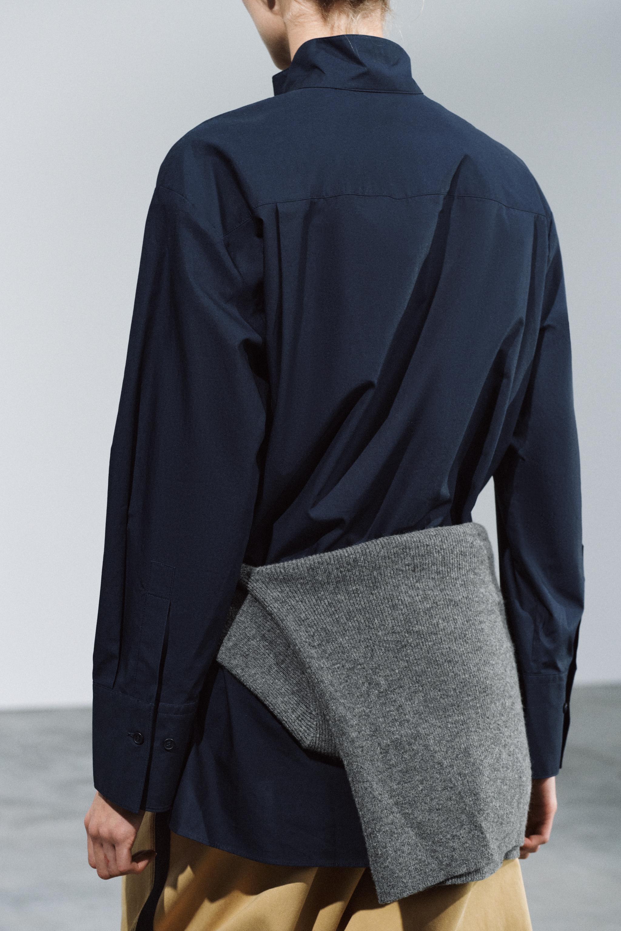 ZW COLLECTION HIGH NECK SHIRT