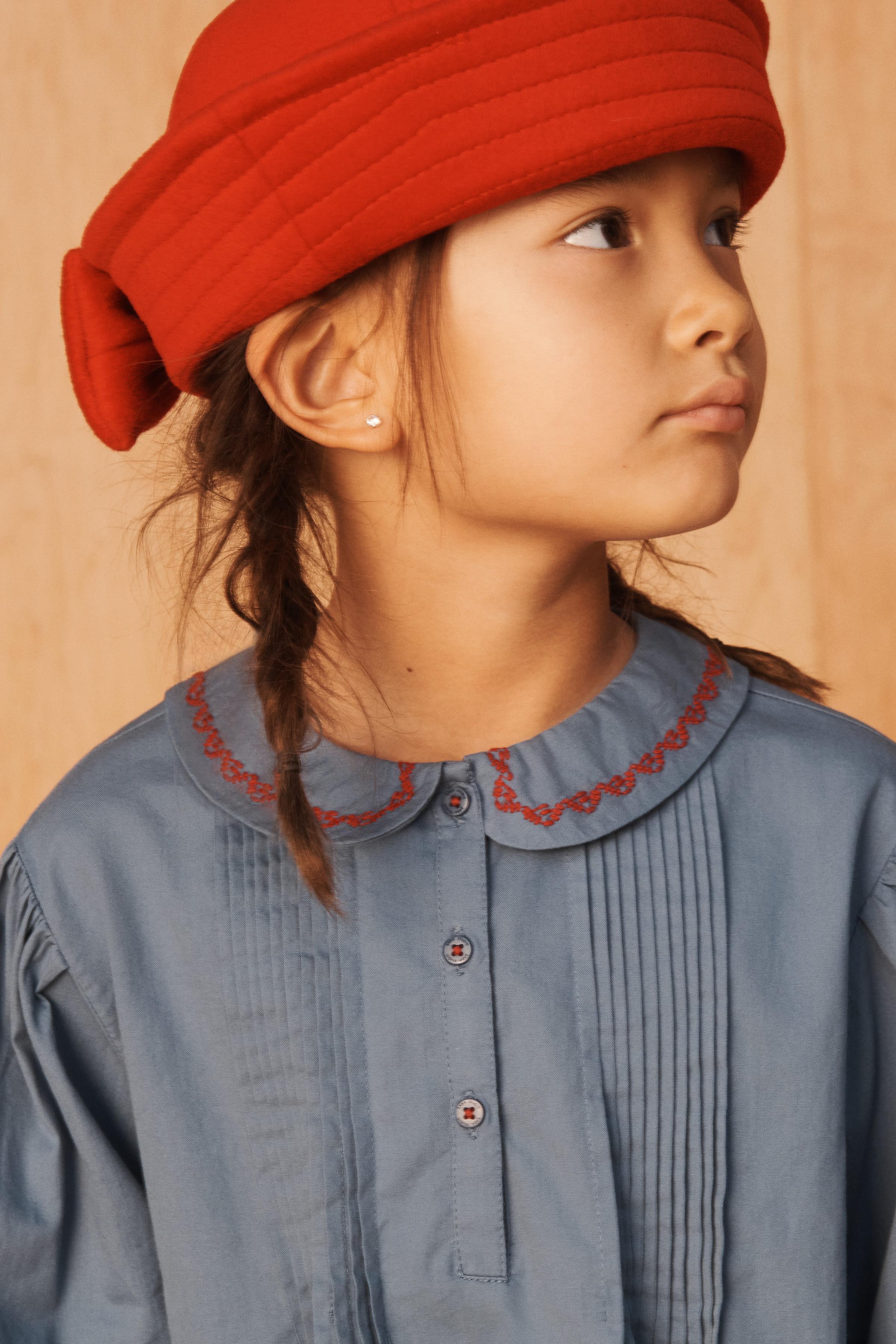 LIMITED EDITION EMBROIDERED PINTUCK BLOUSE