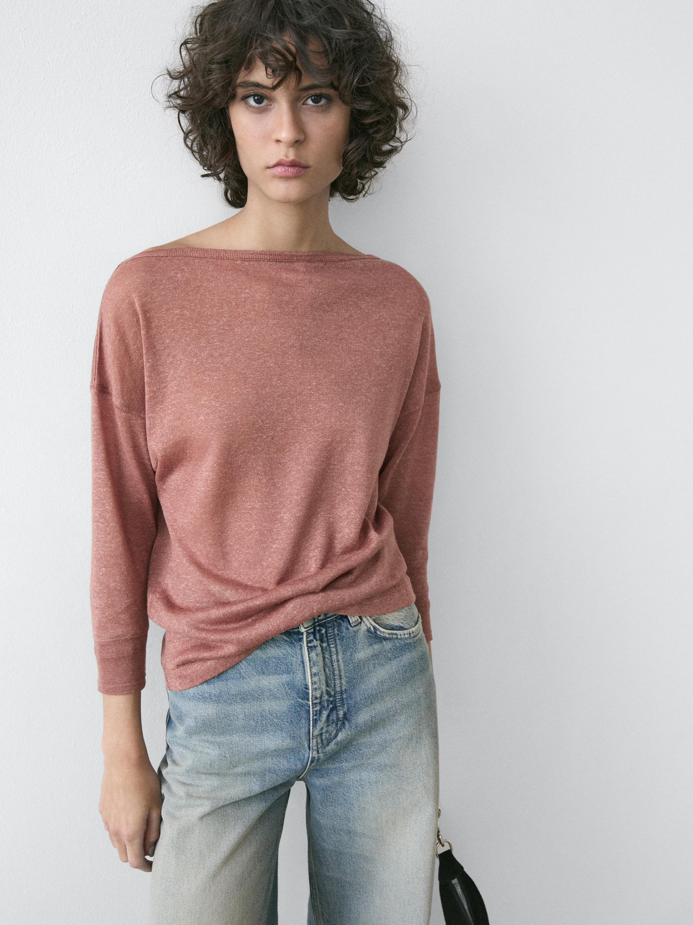 Lightweight wool linen blend T-shirt