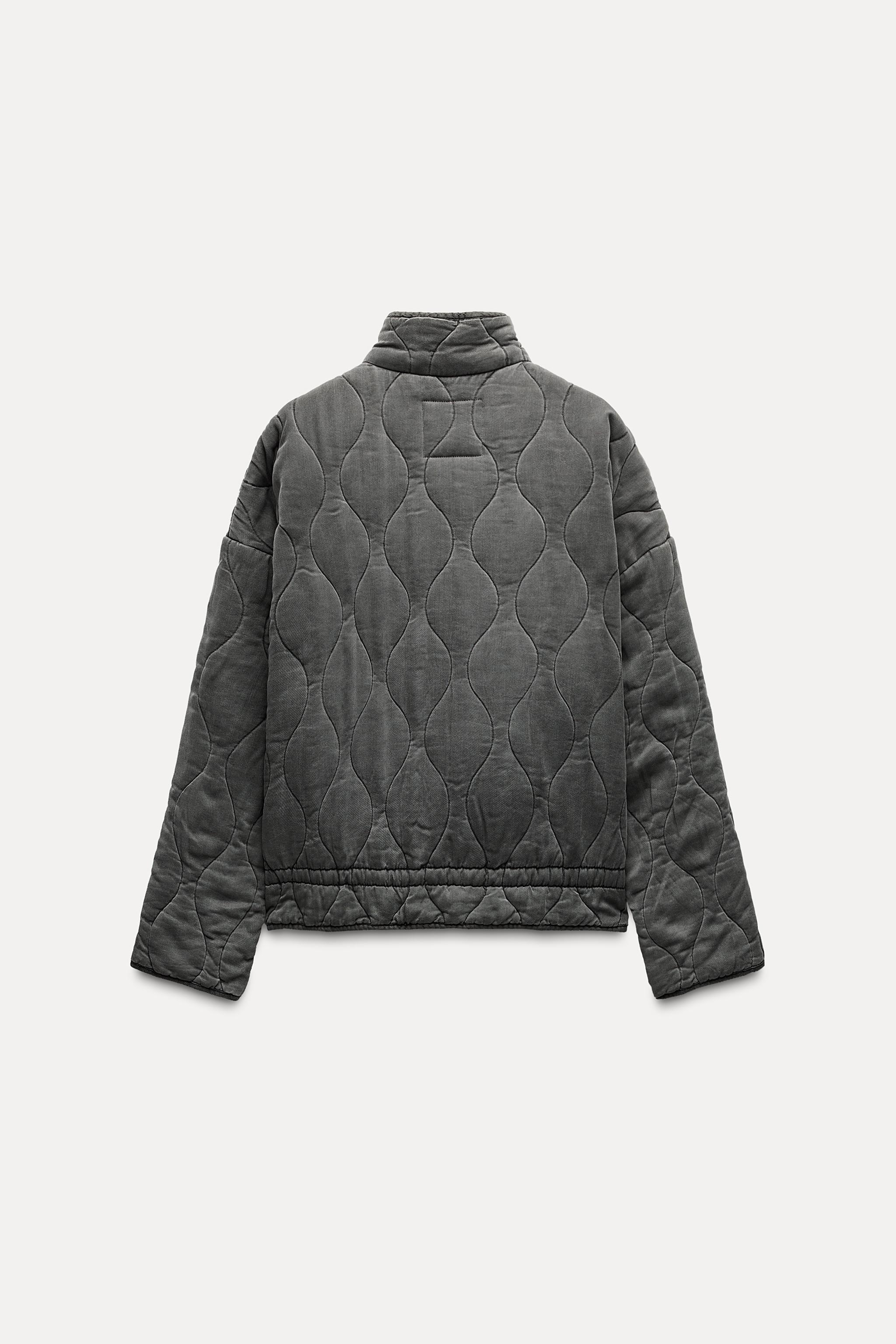 QUILTED JACKET ZW COLLECTION Gray ZARA United States