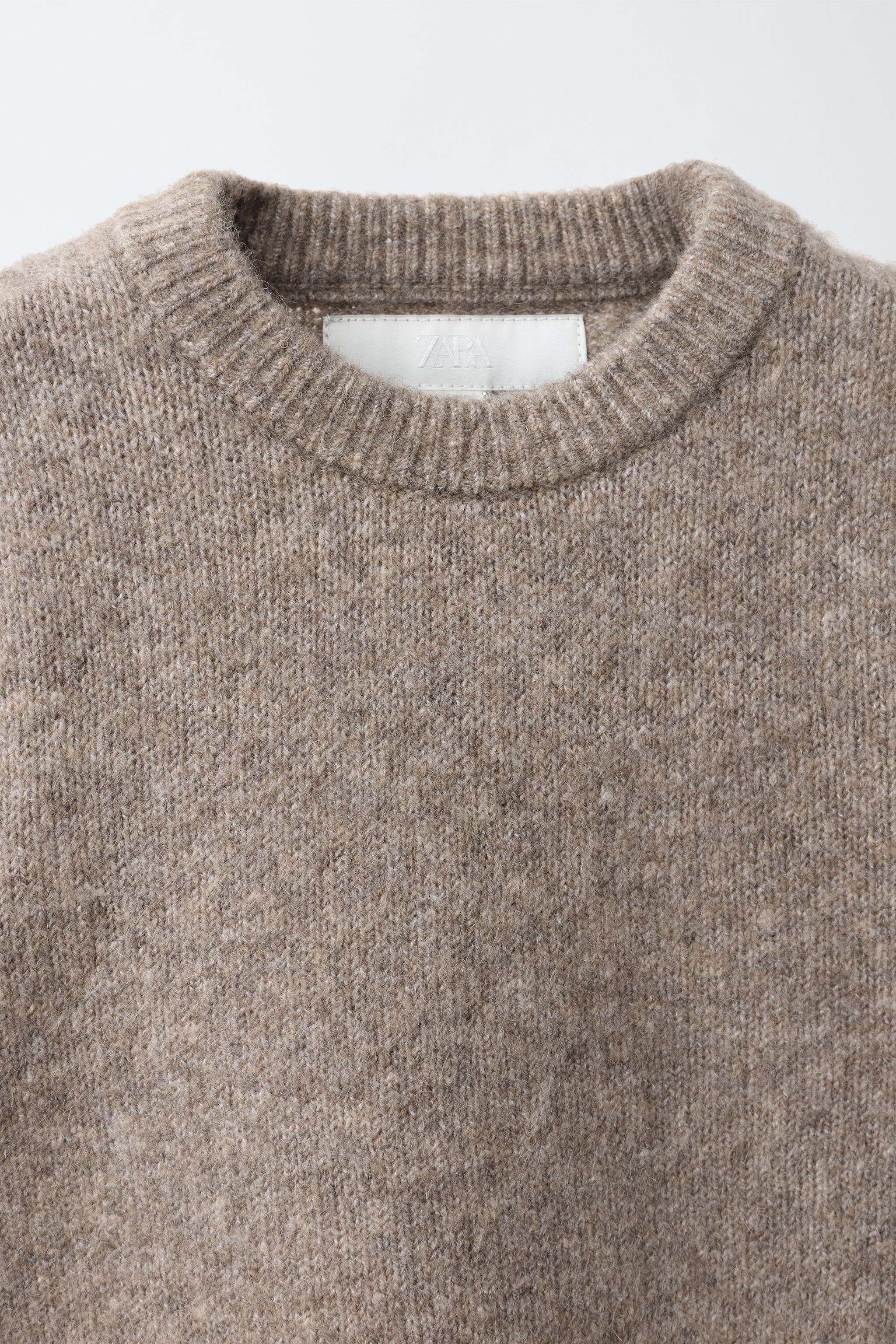 LACE-COMBINED KNIT JUMPER