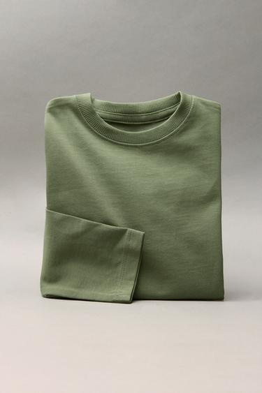 EFFEN T-SHIRT MEDIUM WEIGHT - Groenachtig van Zara