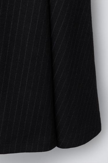 PINSTRIPE PINAFORE DRESS - Black / White by Zara - Image 3