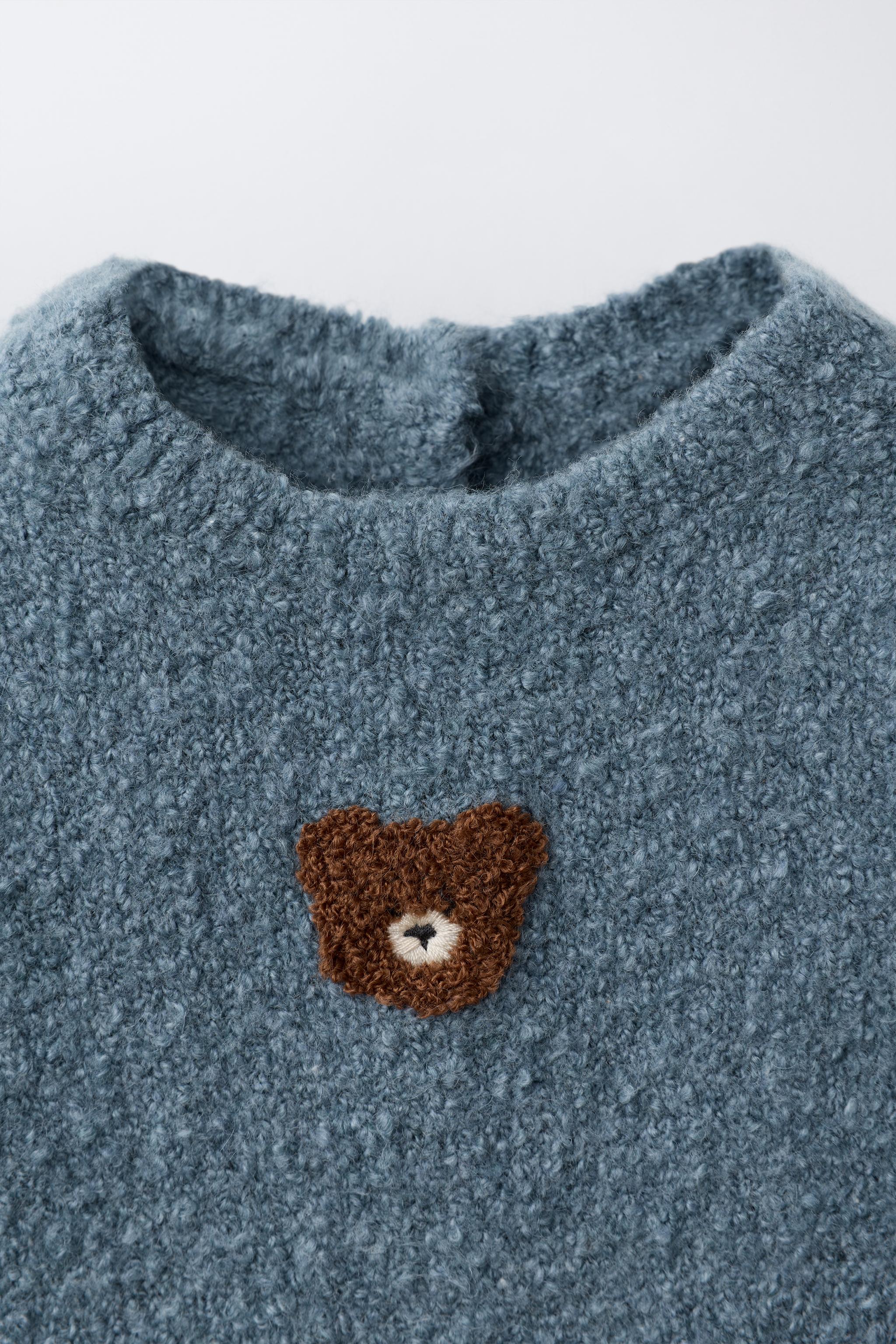 Детские комбинезоны Zara TEDDY BEAR PATCH KNIT JUMPSUIT — фото 3