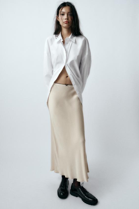 Ivory Pearl Silk Midi Skirt  Shop Women's Luxury Silk Slip Skirts – Silk  Closet