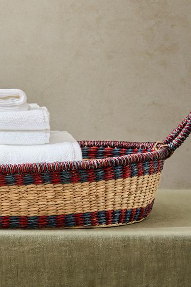 CONTRAST OVAL SEAGRASS HAMPER - Light beige by Zara - Image 5