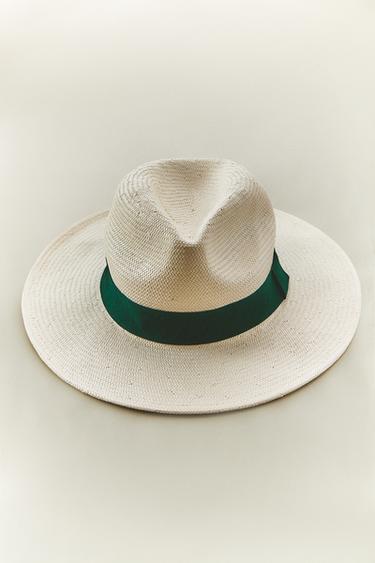 PAPER HAT WITH CONTRAST RIBBON - Ecru by Zara - Image 5