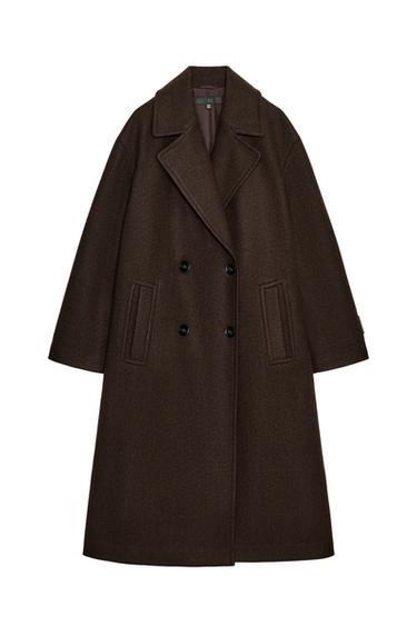 MANTEAU OVERSIZE SOFT - Marron de Zara