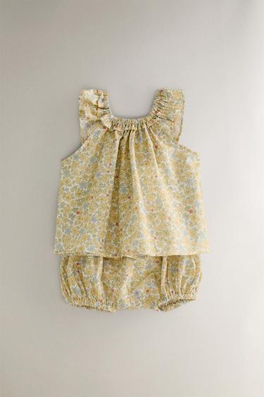 ENSEMBLE BÉBÉ FLEURS - Jaune de Zara - Image 0