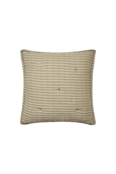 FUNDA COJÍN INFANTIL EDREDÓN RAYAS FINAS - Verde de Zara