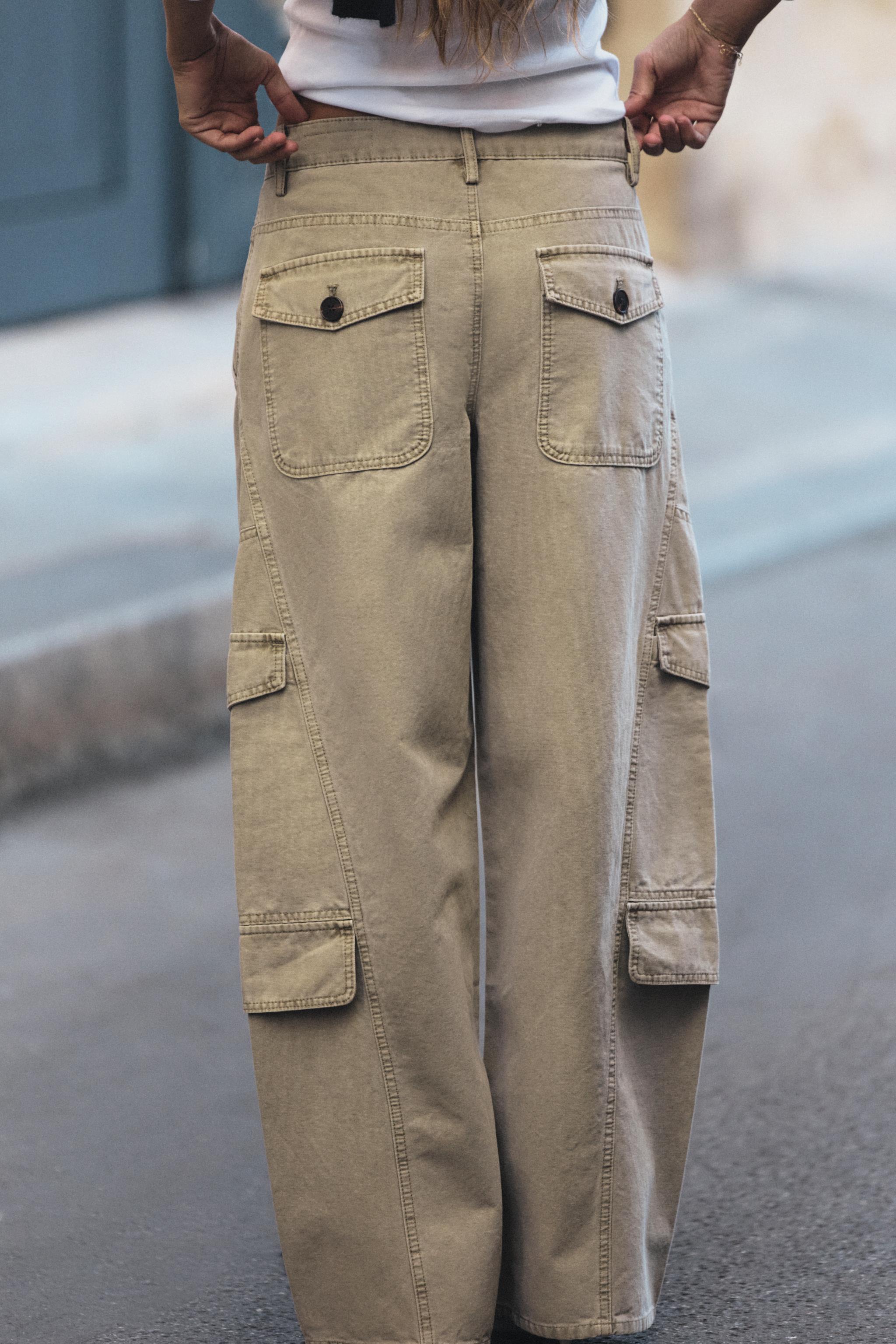 WASHED-EFFECT CARGO PANTS