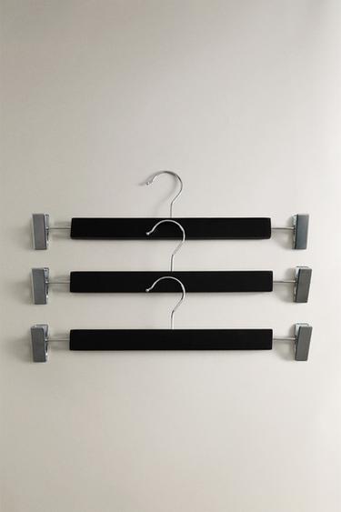 Zaras KJOLGALGE I TRÄ (3-PACK) - Svart - Bild 0