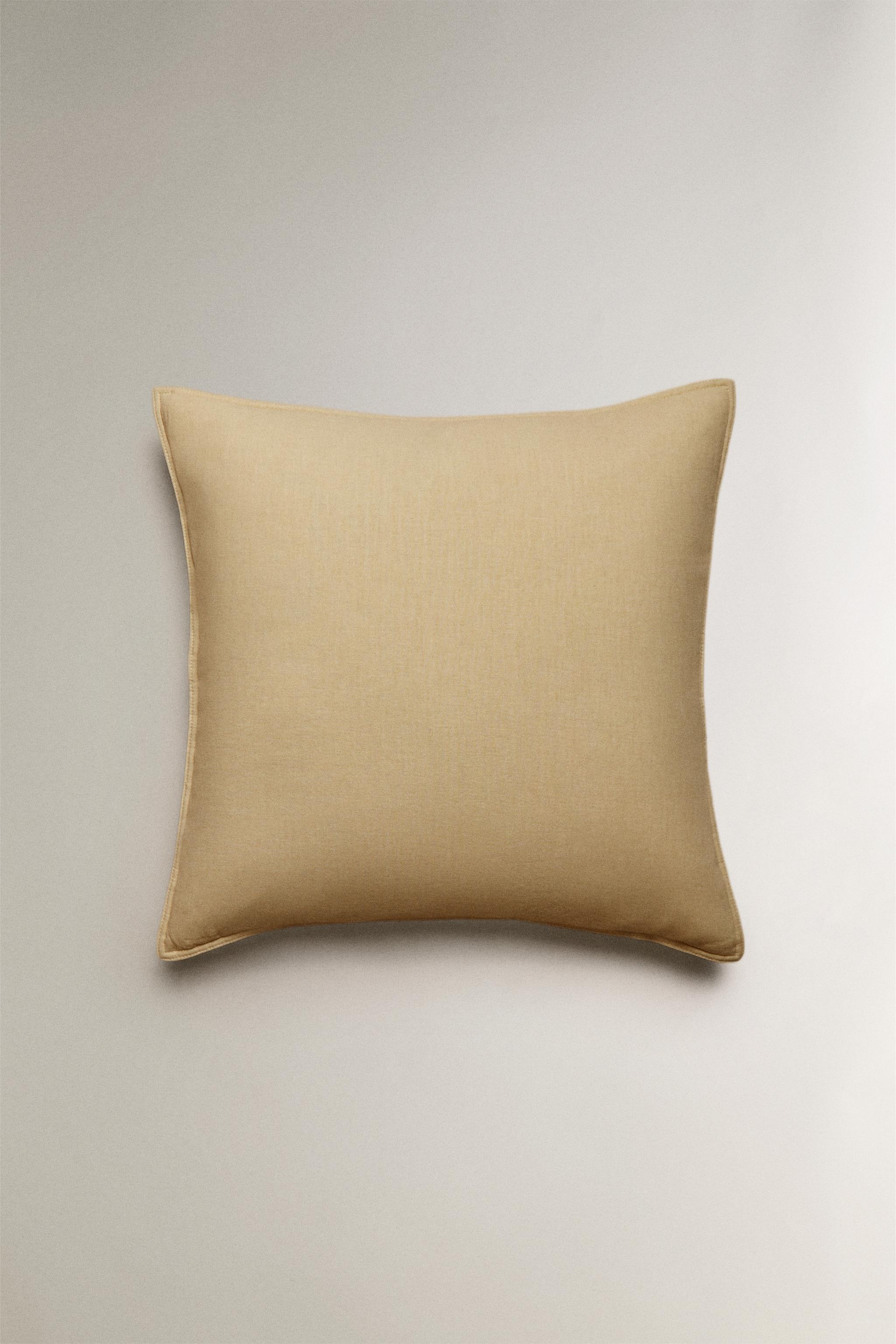 HOUSSE DE COUSSIN LIN ET COTON