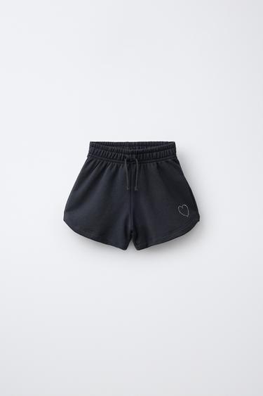 BERMUDA FELPA TACHAS - Gris antracita de Zara
