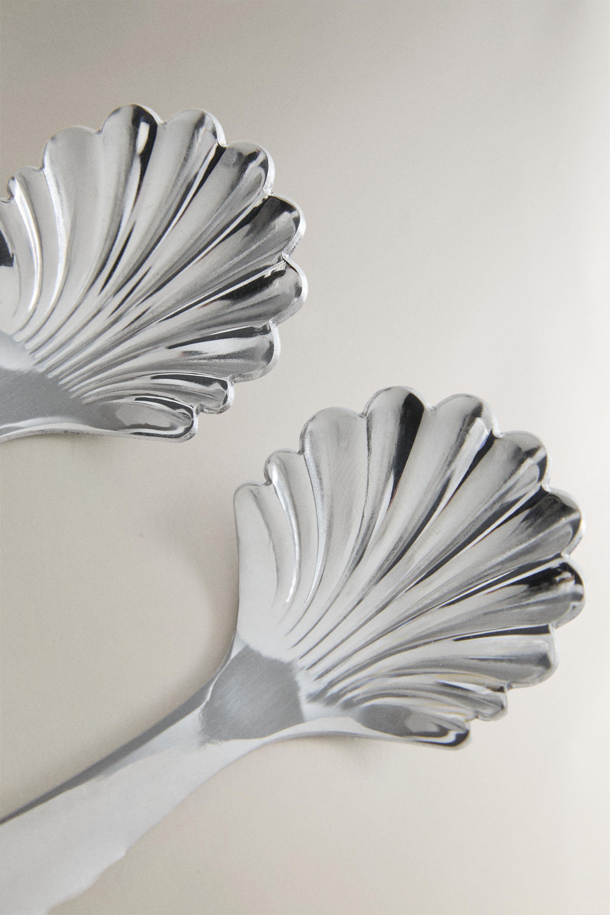 PACK OF STEEL SHELL DESSERT SPOONS — Steel
