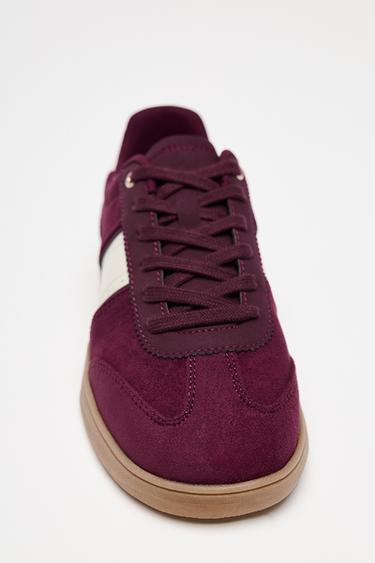 TRAINERS - Burgundy Red by Zara - Image 2