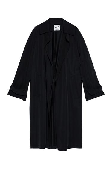 LOOSE-FITTING TRENCH COAT WITH POCKETS