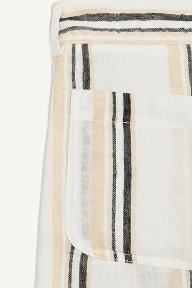 PLTD STRP SHRT - Ecru by Zara