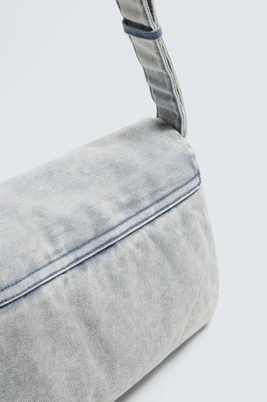 SAC BANDOULIÈRE EN DENIM À EFFET DÉLAVÉ - Bleu de Zara - Image 4