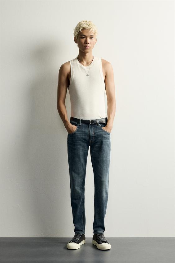 JEANS SKINNY FIT - Azul / Verde de Zara - Imagen 0