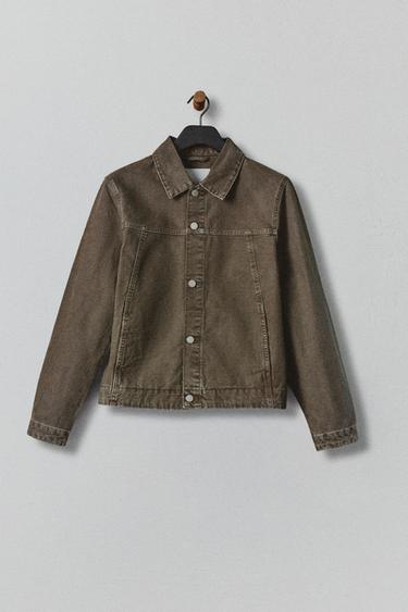 JAQUETA JEANS BÁSICA - Bege da Zara