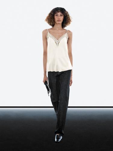 Zara Camisole top with buttons - Ice - Image 0