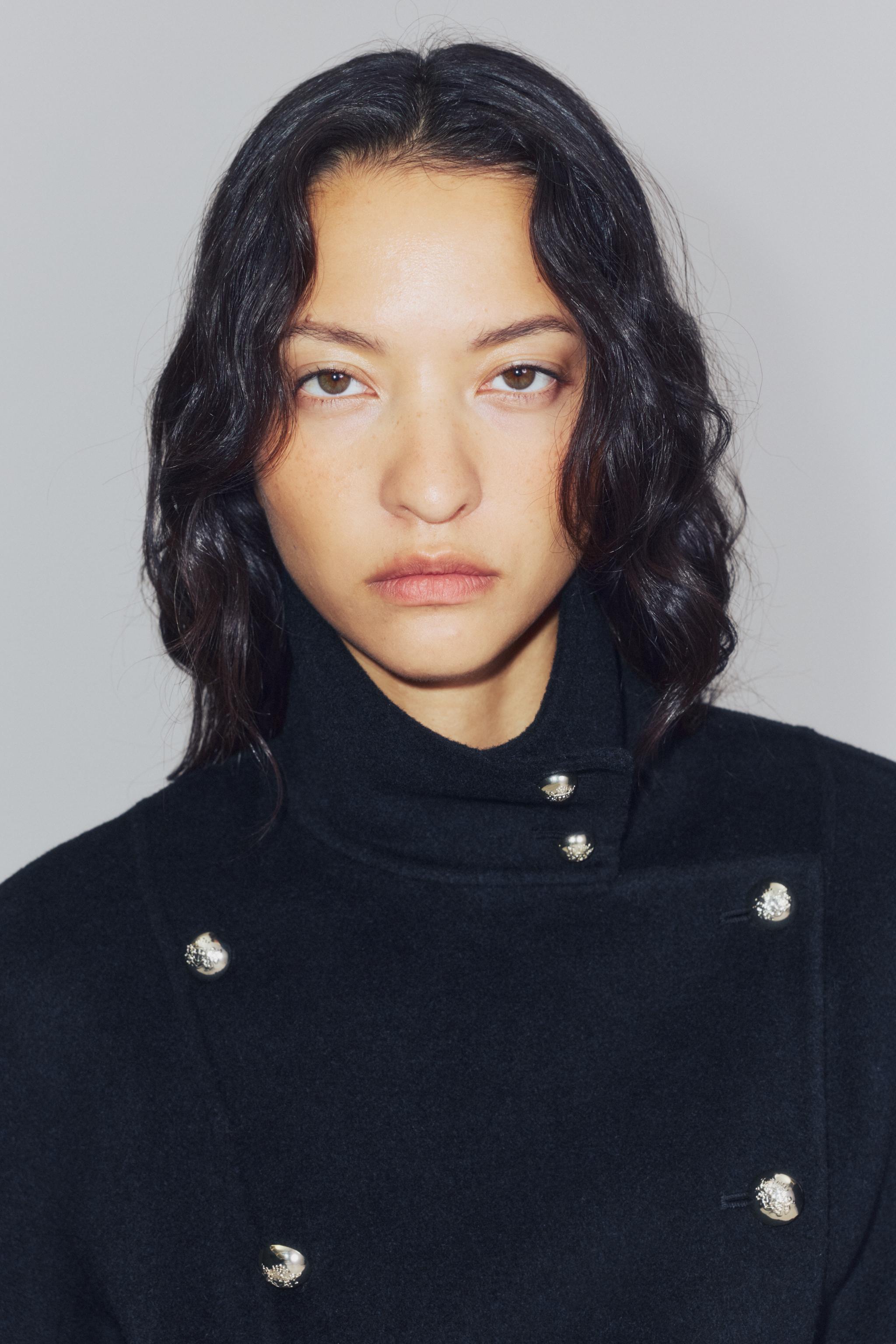 ZW COLLECTION WOOL-BLEND BUTTON JACKET