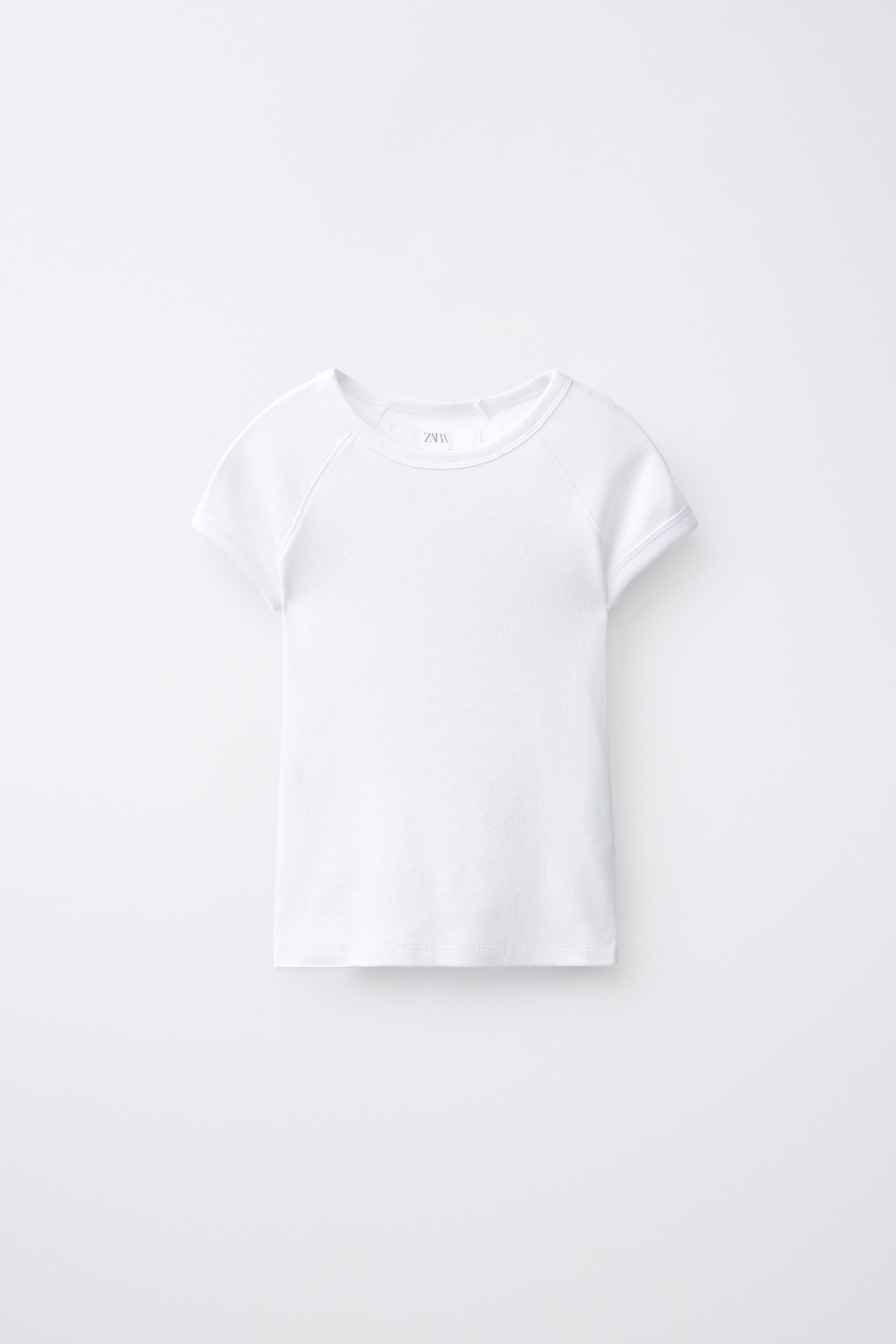 COTTON AND MODAL PLAIN T-SHIRT — White