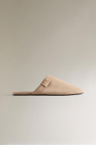 TECHNICAL FABRIC SLIPPERS - Beige by Zara - Image 1