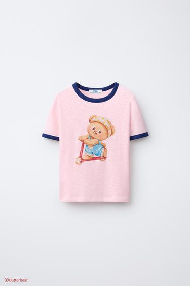 BUTTERBEAR © CONTRAST T-SHIRT - Pink by Zara