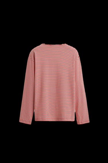 JACQUARD-T-SHIRT MIT STREIFEN – LIMITED EDITION - Rot / Weiß von Zara